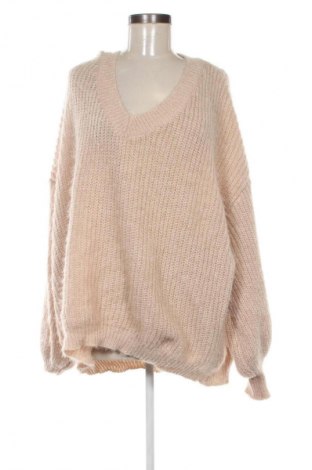 Damski sweter SHEIN, Rozmiar XXL, Kolor Beżowy, Cena 62,99 zł