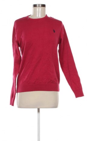 Дамски пуловер U.S. Polo Assn., Размер S, Цвят Червен, Цена 45,99 лв.