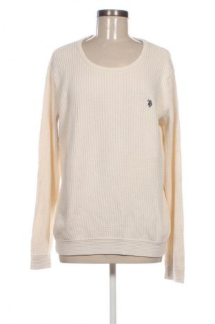 Damski sweter U.S. Polo Assn., Rozmiar 3XL, Kolor ecru, Cena 142,39 zł
