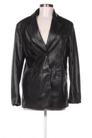 Geacă de piele pentru femei Bershka, Mărime XS, Culoare Negru, Preț 154,34 Lei