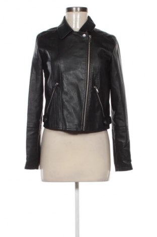 Damen Lederjacke Gina Tricot, Größe S, Farbe Schwarz, Preis 18,99 €