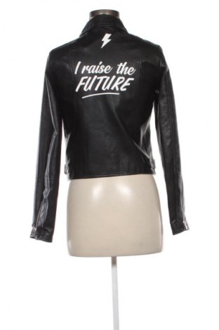 Damen Lederjacke Gina Tricot, Größe S, Farbe Schwarz, Preis 18,99 €