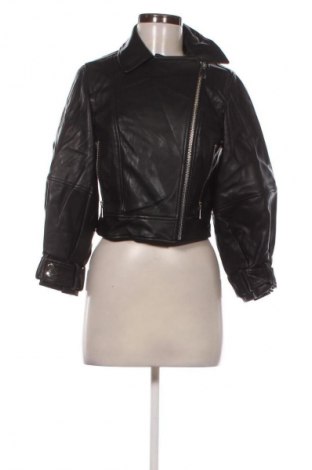 Дамско кожено яке Mango, Размер XS, Цвят Черен, Цена 51,99 лв.