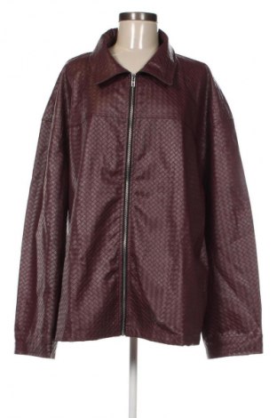 Дамско кожено яке SHEIN, Размер 4XL, Цвят Червен, Цена 58,00 лв.