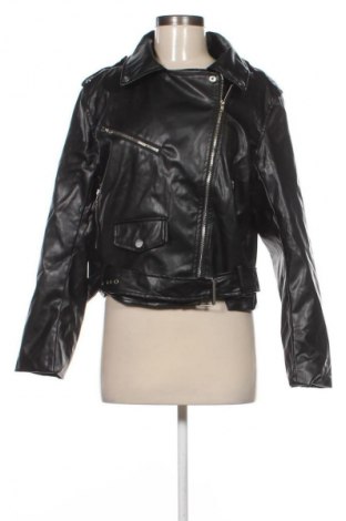 Дамско кожено яке SHEIN, Размер XL, Цвят Черен, Цена 75,99 лв.