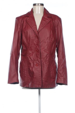 Дамско кожено яке Unbranded, Размер L, Цвят Червен, Цена 78,24 лв.