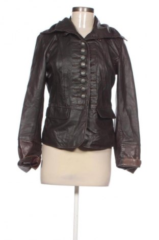 Geacă de piele pentru femei Unbranded, Mărime S, Culoare Maro, Preț 304,99 Lei