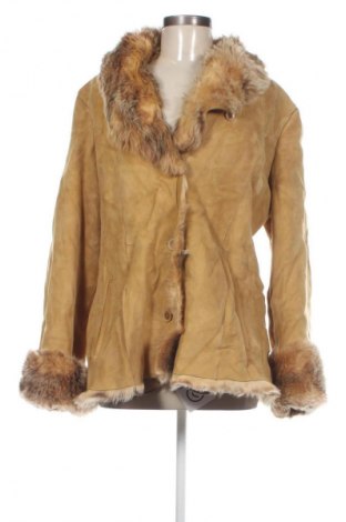 Γυναικείο δερμάτινο μπουφάν Unbranded, Μέγεθος 3XL, Χρώμα Καφέ, Τιμή 94,99 €