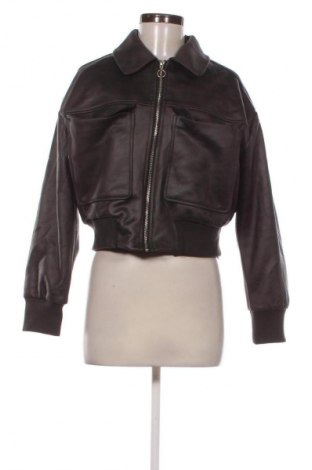 Дамско кожено яке Zara, Размер S, Цвят Черен, Цена 45,99 лв.