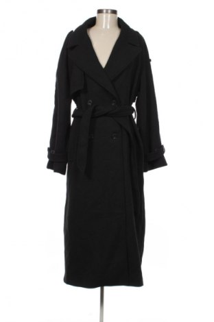 Дамско палто Bershka, Размер L, Цвят Черен, Цена 142,99 лв.