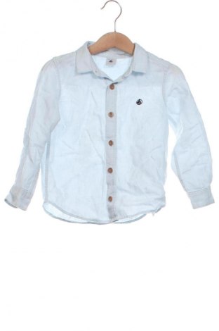 Kinderhemd Petit Bateau, Größe 3-4y/ 104-110 cm, Farbe Blau, Preis 11,99 €