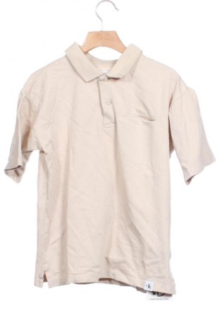 Dziecięcy T-shirt Calvin Klein Jeans, Rozmiar 9-10y/ 140-146 cm, Kolor Beżowy, Cena 81,99 zł