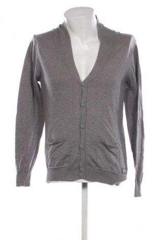 Herren Strickjacke Jack & Jones, Größe L, Farbe Grau, Preis € 14,99