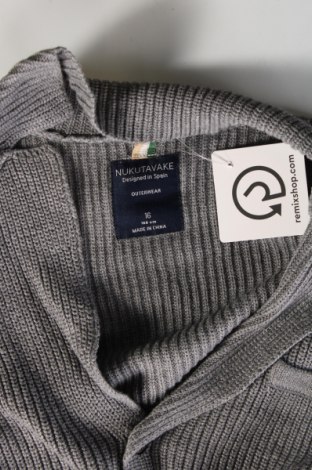 Herren Strickjacke Nukutavake, Größe S, Farbe Grau, Preis 15,99 €