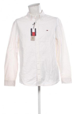 Cămașă de bărbați Tommy Jeans, Mărime L, Culoare Alb, Preț 322,99 Lei