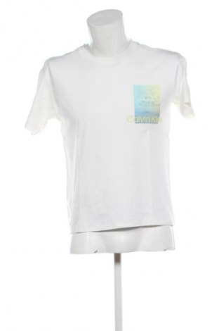 Herren Shirt Calvin Klein, Größe S, Farbe Weiß, Preis 16,99 €