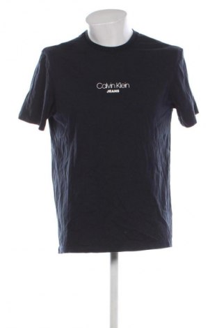 Tricou de bărbați Calvin Klein Jeans, Mărime S, Culoare Albastru, Preț 176,99 Lei