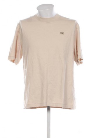 Herren T-Shirt Calvin Klein Jeans, Größe S, Farbe Beige, Preis € 18,99