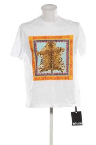 Tricou de bărbați Just Cavalli, Mărime M, Culoare Alb, Preț 260,99 Lei