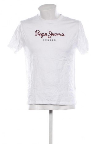 Herren T-Shirt Pepe Jeans, Größe M, Farbe Weiß, Preis € 33,99