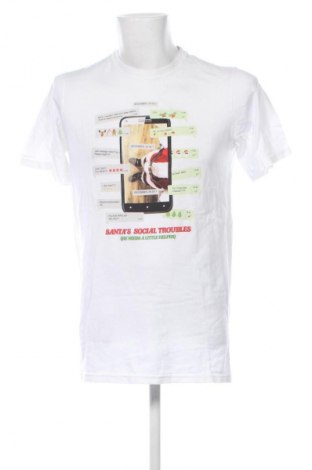 Herren T-Shirt Pull&Bear, Größe M, Farbe Weiß, Preis € 18,47