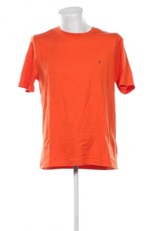 Męski T-shirt Tommy Hilfiger, Rozmiar L, Kolor Pomarańczowy, Cena 176,99 zł