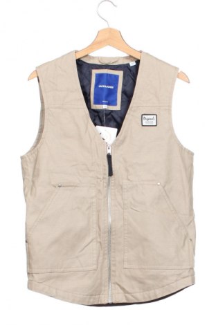 Herrenweste Jack & Jones, Größe XS, Farbe Beige, Preis 20,99 €