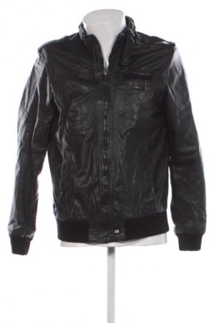 Herren Lederjacke Jack & Jones, Größe L, Farbe Schwarz, Preis 189,51 €
