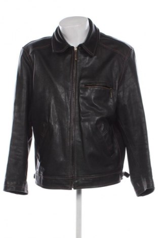 Мъжко кожено яке Unbranded, Размер L, Цвят Черен, Цена 98,99 лв.