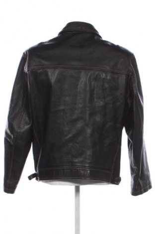 Мъжко кожено яке Unbranded, Размер L, Цвят Черен, Цена 98,99 лв.