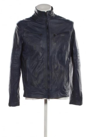 Geacă de piele pentru bărbati Unbranded, Mărime XL, Culoare Albastru, Preț 331,99 Lei