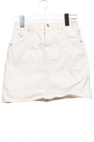 Пола Calvin Klein Jeans, Размер XS, Цвят Екрю, Цена 53,99 лв.