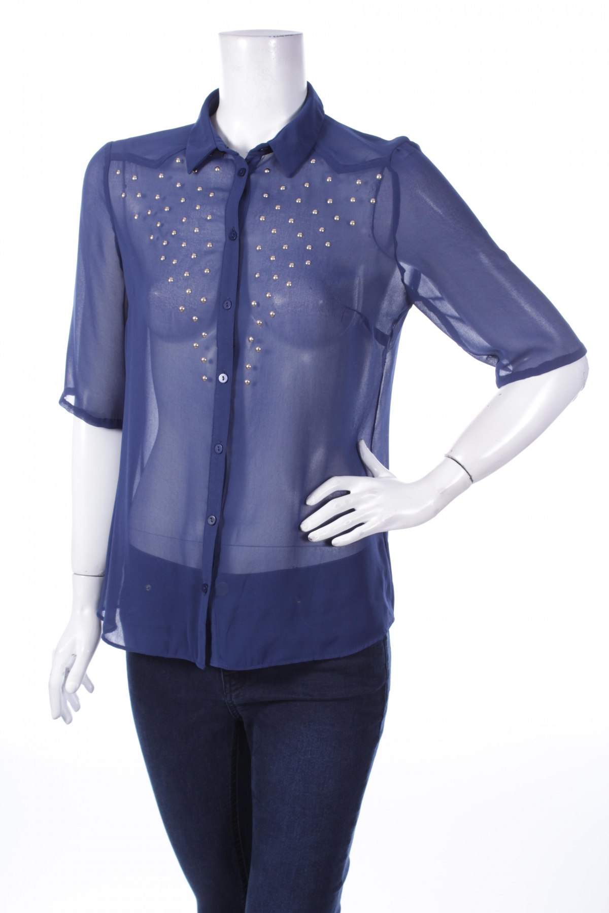 Γυναικείο πουκάμισο Atmosphere, Μέγεθος S, Χρώμα Μπλέ, Τιμή 11,75 €