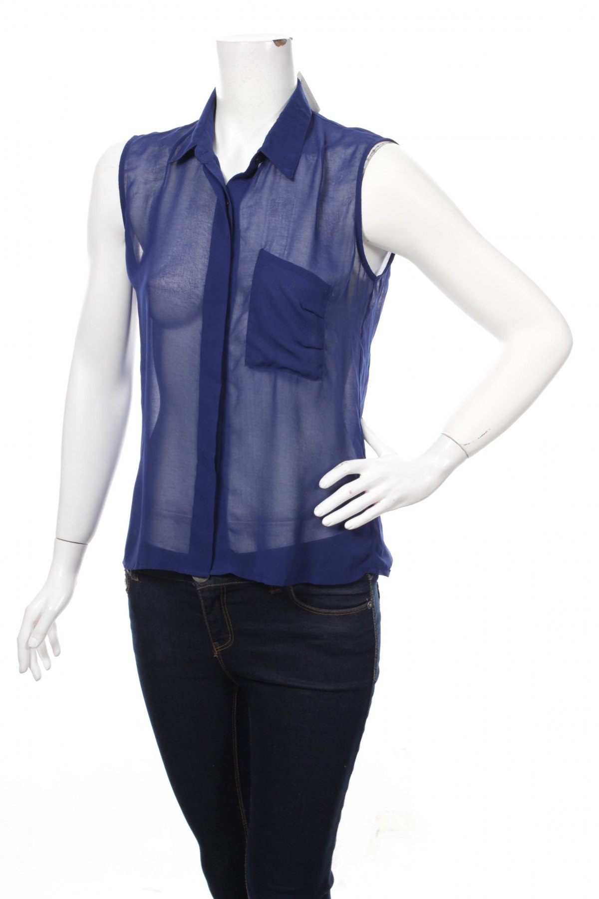 Γυναικείο πουκάμισο Gina Tricot, Μέγεθος S, Χρώμα Μπλέ, Τιμή 9,28 €