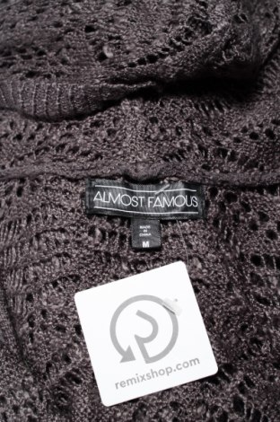 Γυναικεία ζακέτα Almost Famous, Μέγεθος M, Χρώμα Γκρί, Τιμή 19,46 €