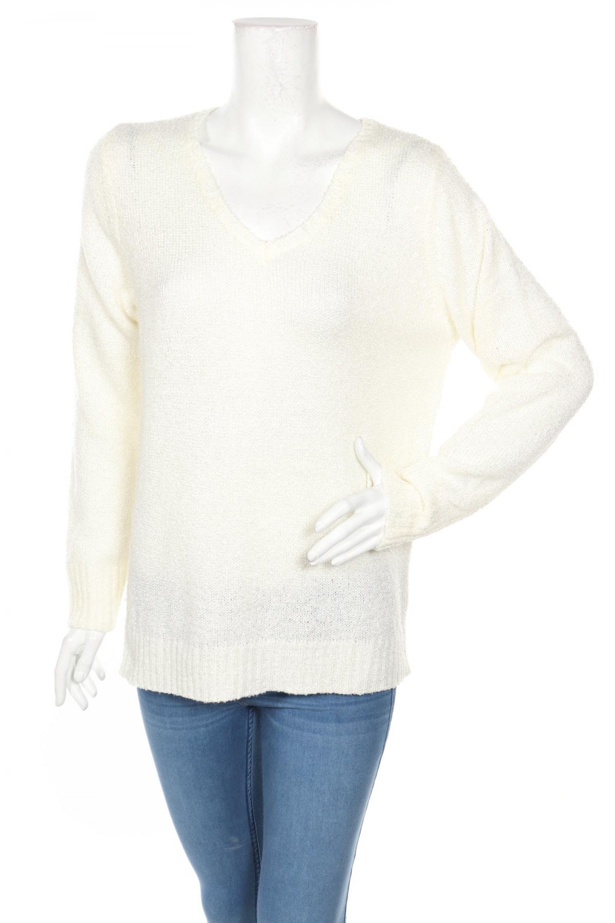 Дамски пуловер Mia Linea, Размер M, Цвят Екрю, Цена 6,75 лв.