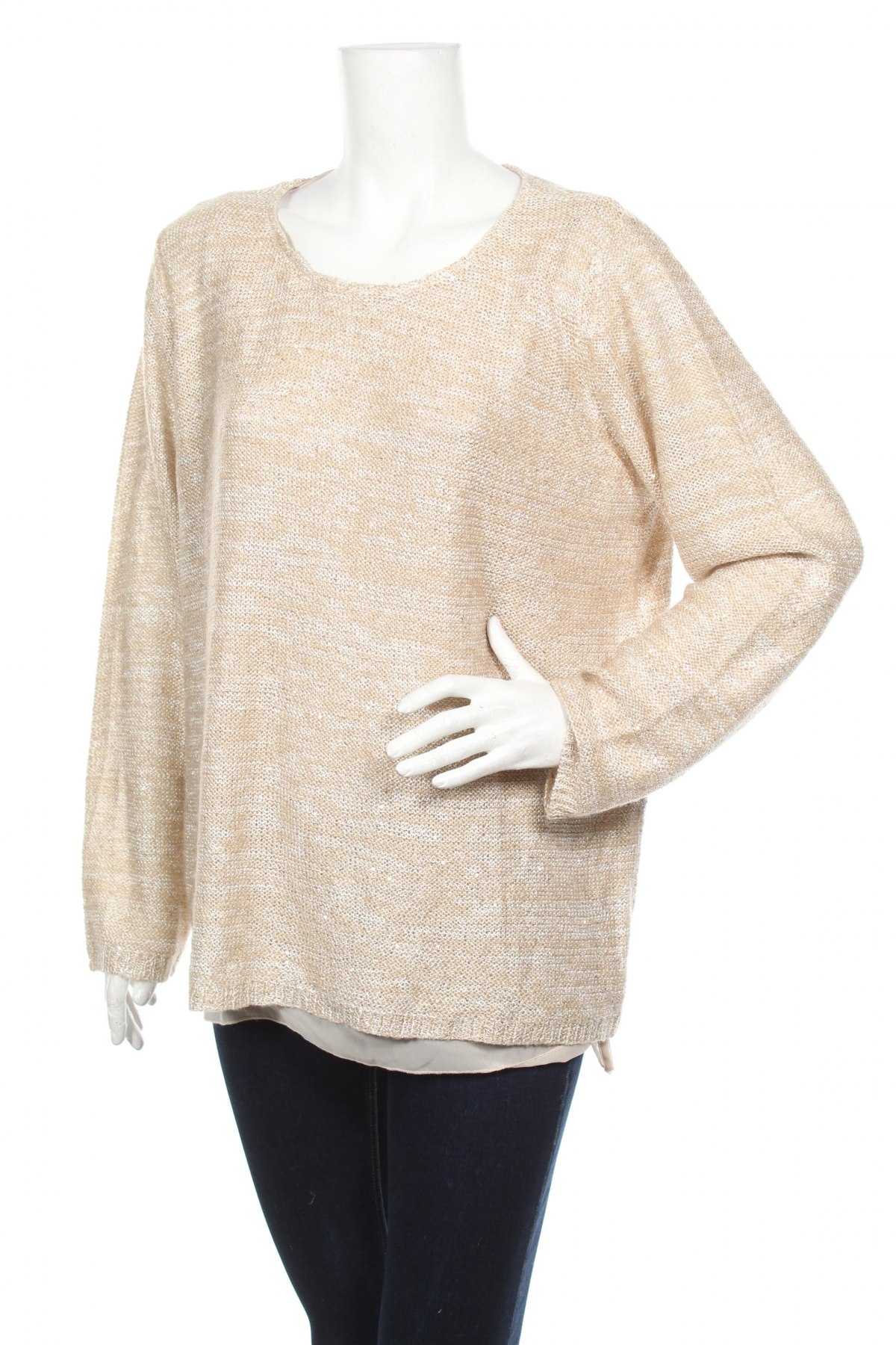 Дамски пуловер Michele Boyard, Размер L, Цвят Бежов, Цена 6,50 лв.