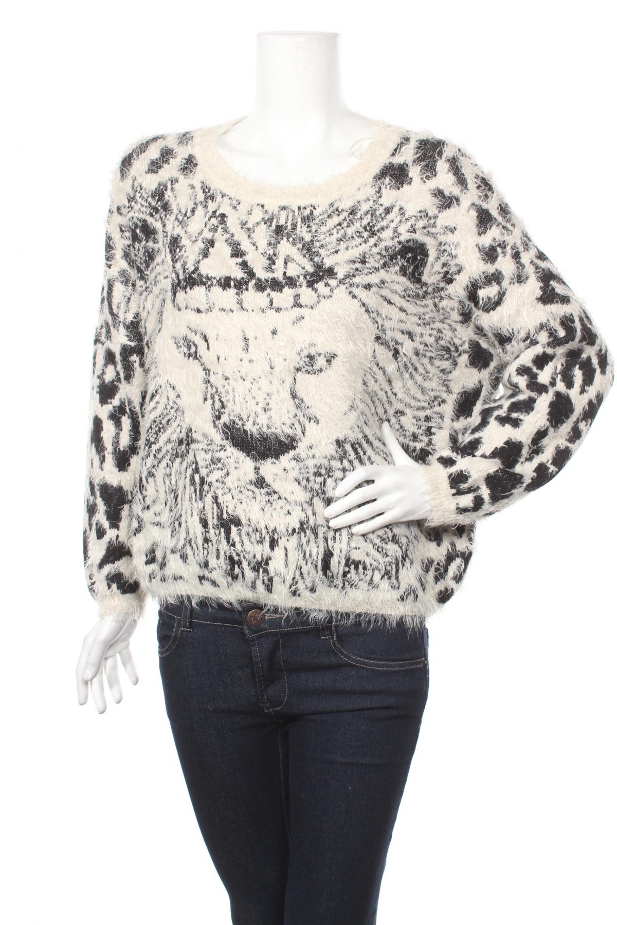 Дамски пуловер, Размер L, Цвят Бежов, Цена 6,25 лв.