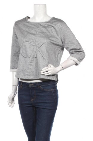 Дамска блуза Calvin Klein Jeans, Размер M, Цвят Сив, 60% памук, 40% полиестер, Цена 33,60 лв.