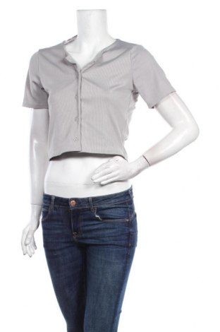 Γυναικείο πουκάμισο Boohoo, Μέγεθος L, Χρώμα Γκρί, 95% πολυεστέρας, 5% ελαστάνη, Τιμή 11,86 €