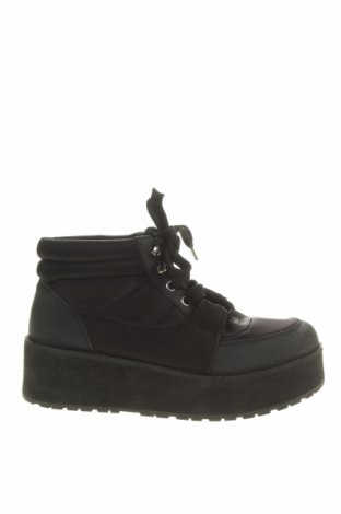 Дамски обувки H&M Divided, Размер 41, Цвят Черен, Текстил, еко кожа, Цена 18,90 лв.
