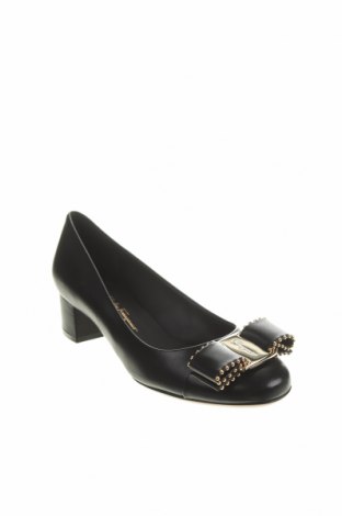 Дамски обувки Salvatore Ferragamo, Размер 37, Цвят Черен, Естествена кожа, Цена 546,75 лв.