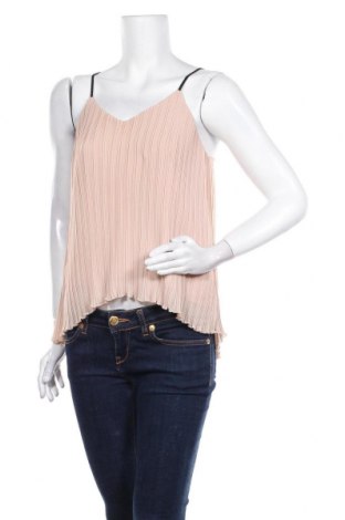 Γυναικείο αμάνικο μπλουζάκι H&M, Μέγεθος S, Χρώμα  Μπέζ, Πολυεστέρας, Τιμή 3,90 €