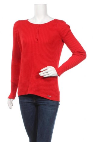 Дамски пуловер Esprit, Размер L, Цвят Червен, 95% памук, 5% коприна, Цена 33,60 лв.