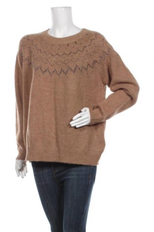 Дамски пуловер MOS MOSH, Размер L, Цвят Кафяв, 53% полиамид, 40% вълна от алпака, 7% вълна, Цена 216,75 лв.