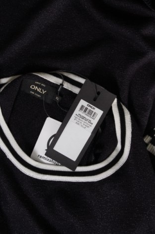Дамски пуловер ONLY, Размер XL, Цвят Син, 81% вискоза, 19% метални нишки, Цена 39,00 лв.
