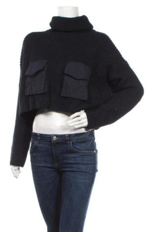 Дамски пуловер Zara, Размер S, Цвят Син, 38% полиестер, 36% акрил, 22% полиамид, 4% вълна, Цена 44,25 лв.