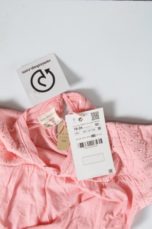 Детска блуза Zara, Размер 18-24m/ 86-98 см, Цвят Розов, Памук, Цена 18,75 лв.
