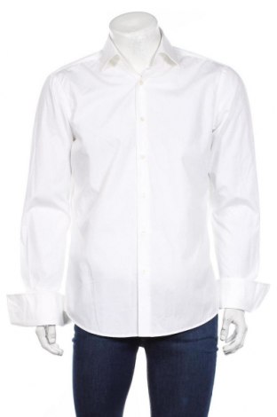 Мъжка риза BOSS, Размер L, Цвят Бял, Памук, Цена 29,75 лв.