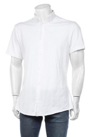 Ανδρικό πουκάμισο Boohoo, Μέγεθος XL, Χρώμα Λευκό, 50% βαμβάκι, 50% πολυεστέρας, Τιμή 17,94 €